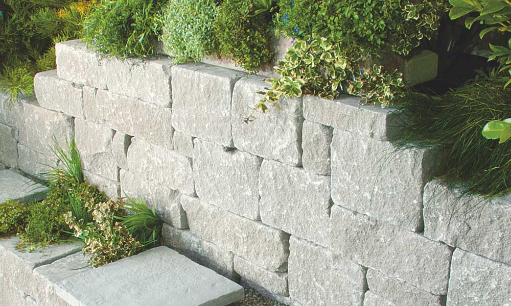 Gutshof falazókő MB24 koptatott 22,5 cm, szürke, vadkötésben rakva Gutshof falazókő MB24 koptatott 22,5 cm, szürke, vadkötésben rakva