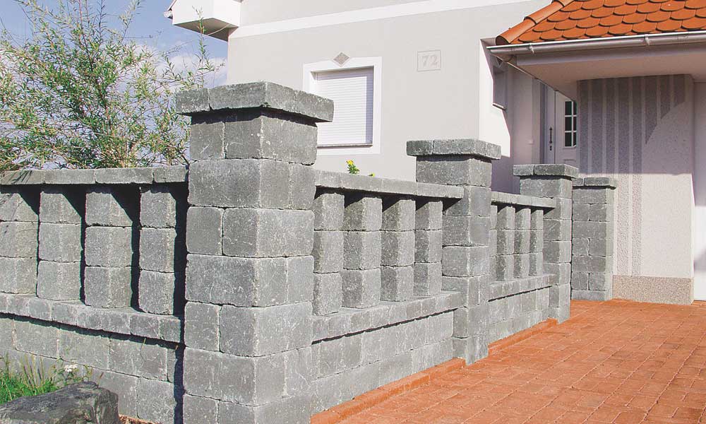 Grado kerítés- és falazókő, antracit