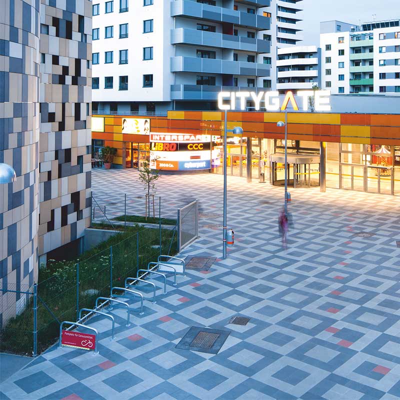 Citygate Bécs Linea VG4 térkőlap, platina világos antracit Friedl Steinwerke Citygate Bécs Linea VG4 térkőlap, platina világos antracit Friedl Steinwerke