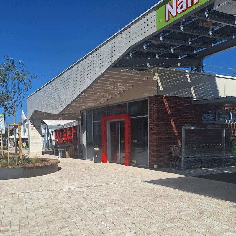 Nahversorgung Neutal Sigma VG4 Kombipflaster und Sigma Würfel kalkstein-schattiert Nahversorgung Neutal Sigma VG4 Kombipflaster und Sigma Würfel kalkstein-schattiert