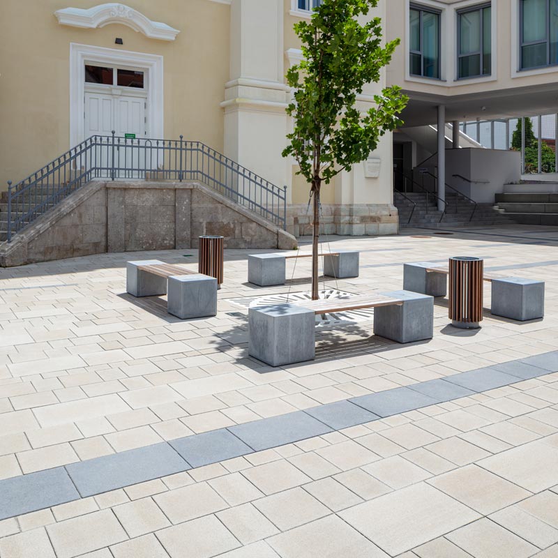 City Campus  Wr. Neustadt Classic VG4 Pflaster, platina sötét szürke térkő Friedl Steinwerke City Campus  Wr. Neustadt Classic VG4 Pflaster, platina sötét szürke térkő Friedl Steinwerke