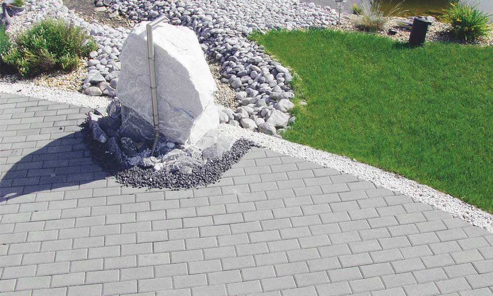 Parkettakő, szürke