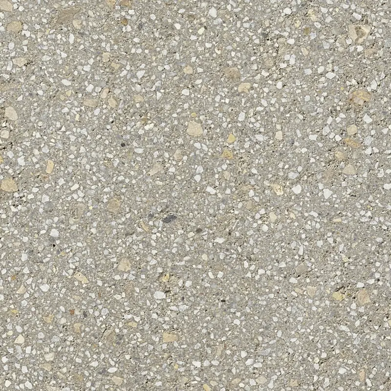 Világosszürke árnyalatú Creazzo felület finom, fehér és barna szemcsékkel, terrazzo hatású megjelenéssel, Friedl Steinwerke.