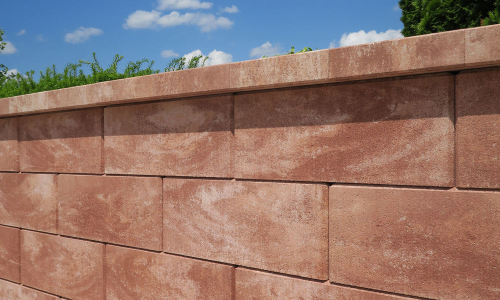 Standard kerítés- és falazókő, terrakotta árnyalt Standard kerítés- és falazókő, terrakotta árnyalt