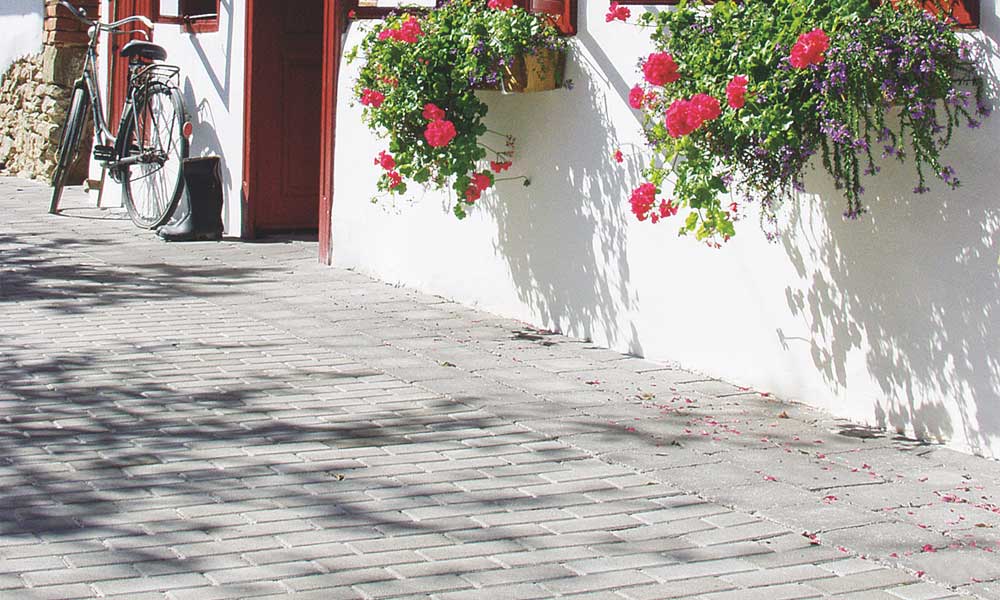 Parkettakő, szürke