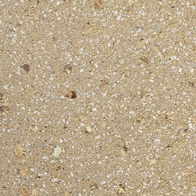 Meleg bézs árnyalatú Creazzo felület finom fehér és közepes méretű barna szemcsékkel, terrazzo hatású megjelenéssel, Friedl Steinwerke.