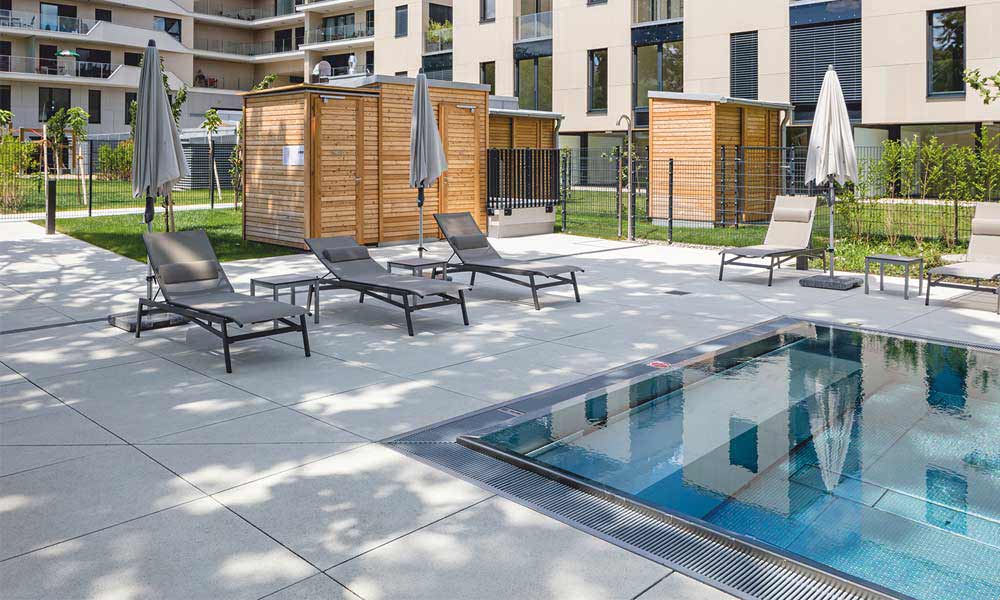 Lakópark Linea VG4 térkőlap, nemeszúzalék fehér Friedl Steinwerke Lakópark Linea VG4 térkőlap, nemeszúzalék fehér Friedl Steinwerke