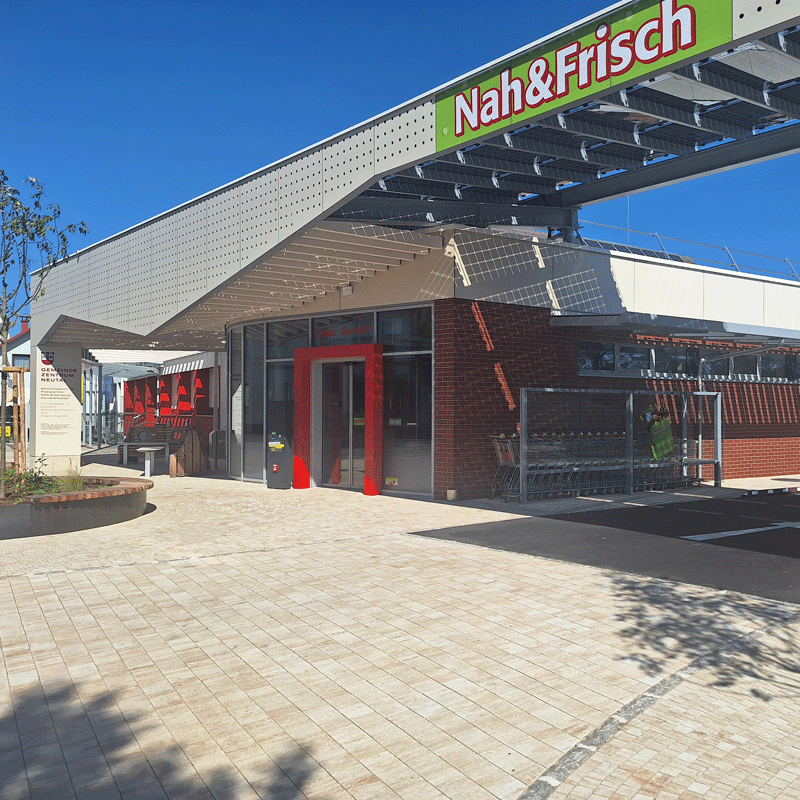 Nahversorgung Neutal Sigma VG4 Kombipflaster und Sigma Würfel kalkstein-schattiert Nahversorgung Neutal Sigma VG4 Kombipflaster und Sigma Würfel kalkstein-schattiert