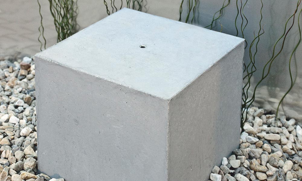 Betonkocka 45 x 45 x 45 cm, gránit árnyalt